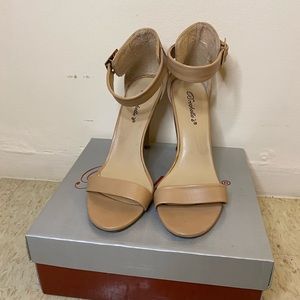 Nude Ankle Strapped Heels